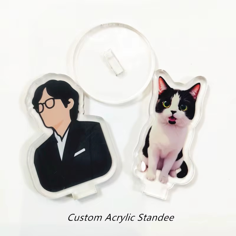 Pet Portrait Custom - 1個入りカスタムアクリルスタンド、写真アップロード可能、ペット（猫、犬）、人間のポートレートアクリルスタンド、デスクデコレーション、パーソナライズされた記念品ギフト