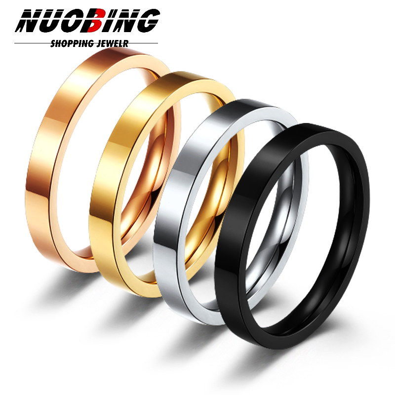 Initial Ring Custom - 3 ミリメートルクラシックシンプルな 316L ステンレス鋼絶妙な研磨シンプルなプロポーズアクセサリー男性と女性のギフト色褪せない