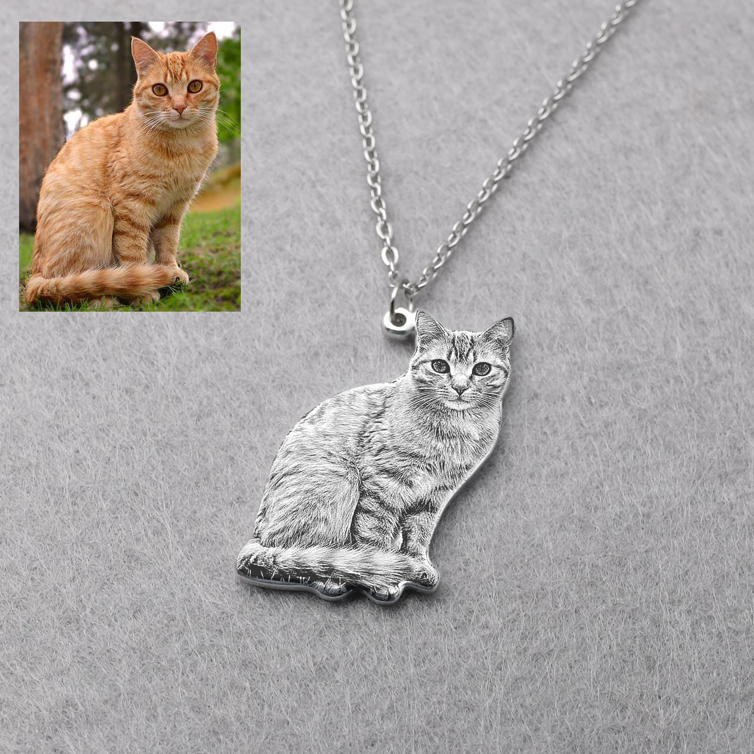 パーソナライズされたペット写真ネックレス、カスタムポートレー - Pet Portrait Custom のレビューと価格