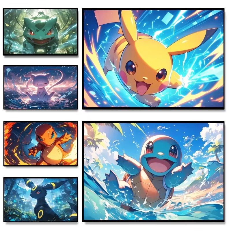 ダイヤモンドペインティング ポケモン ピカチュウ ゼニガメ  - Photo Mosaic Print のレビューと価格
