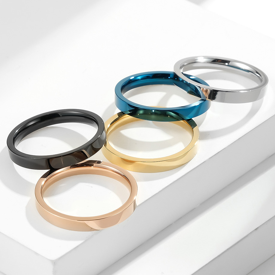 3 ミリメートルクラシックシンプルな 316L ステンレス鋼 - Initial Ring Custom のレビューと価格